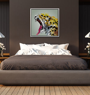 Jaguar - W 24" x 24" / Snow White ARtscapes-AR - ARtscapes