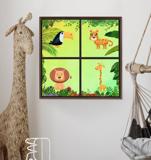 Jungle Jumble 24x24" / Natural Wood ARtscapes-AR - ARtscapes