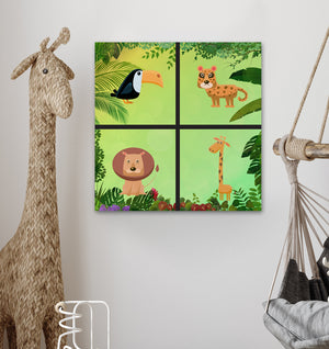 Jungle Jumble 24x24" / Frameless ARtscapes-AR - ARtscapes