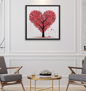 Heart Tree - W 24" x 24" / Slate Black ARtscapes-AR - ARtscapes
