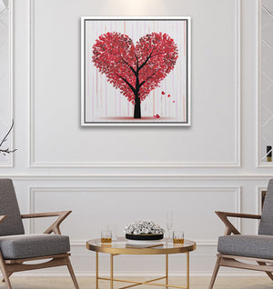 Tree of Hearts Artwork 24x24" / Snow White ARtscapes-AR - ARtscapes